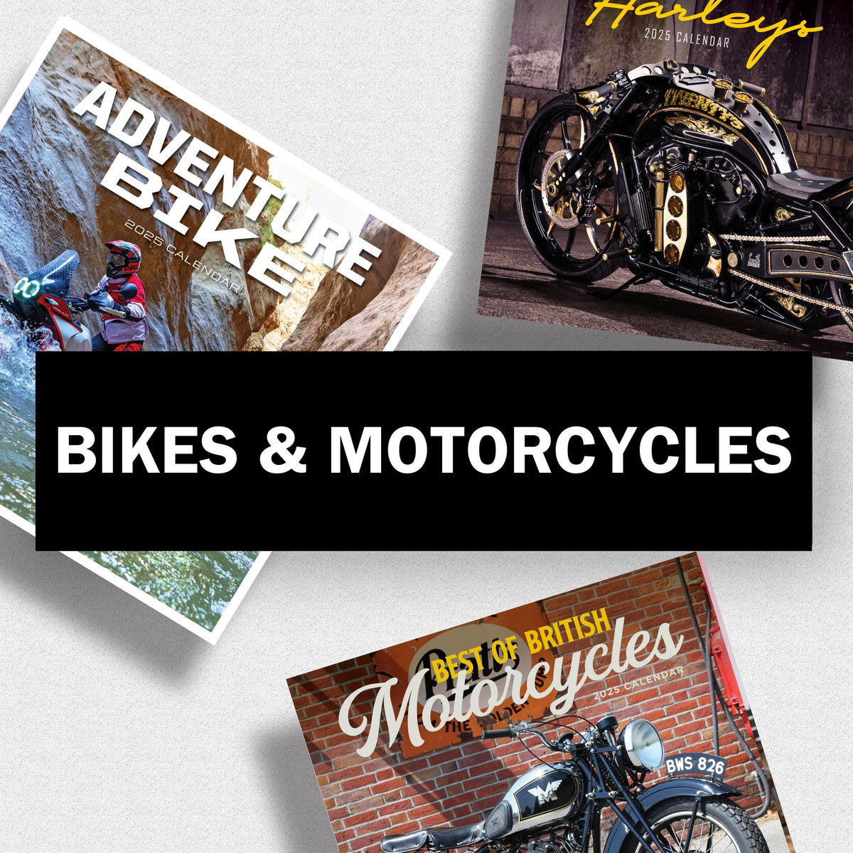 2025 Bikes & Motorcycles Calendars Paper Pocket