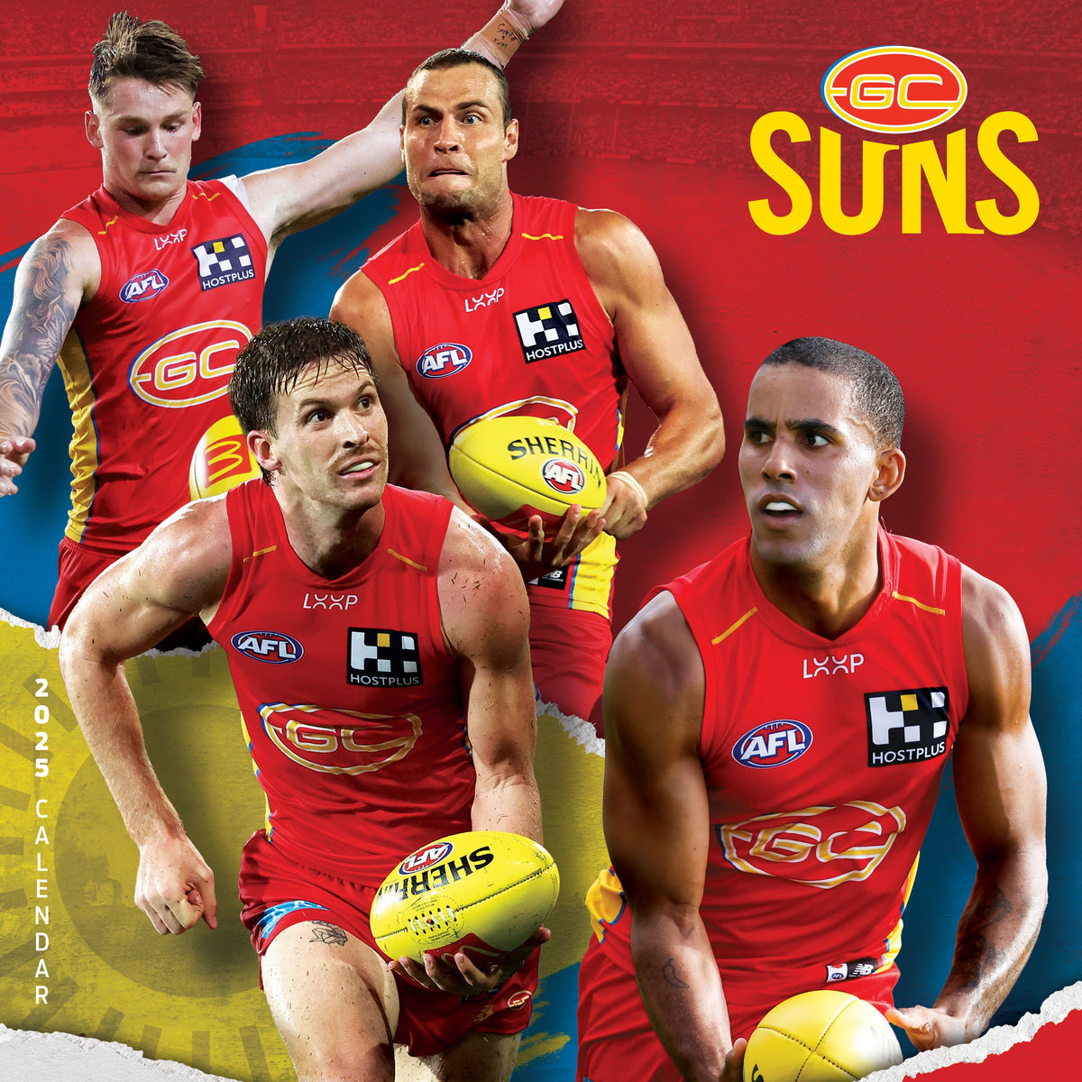 AFL Gold Coast Suns 2025 Calendar Paper Pocket