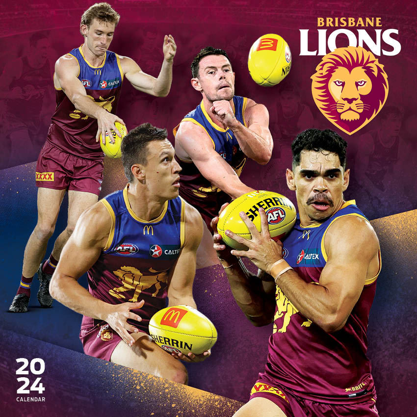 2024 AFL Brisbane Lions Calendar Paper Pocket