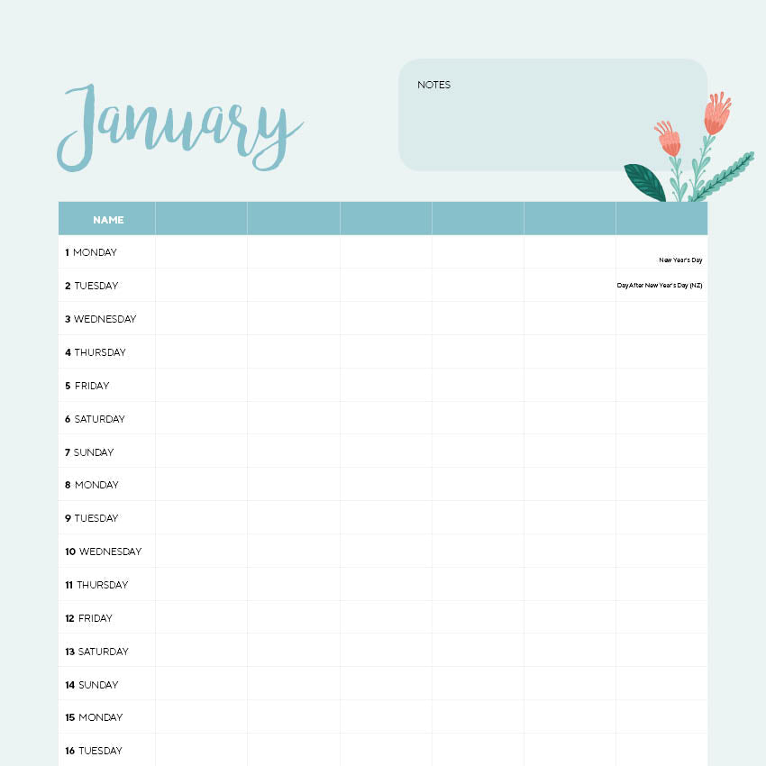 2024 Busy Mum’s Planner Calendar Paper Pocket