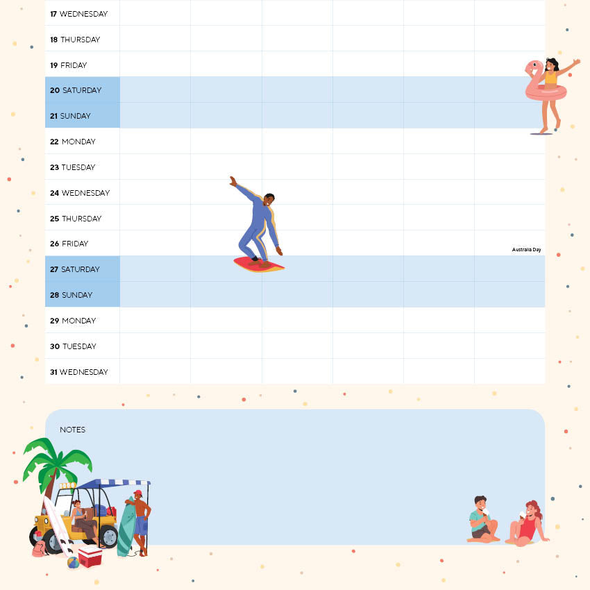 2024 Family Planner Calendar Paper Pocket