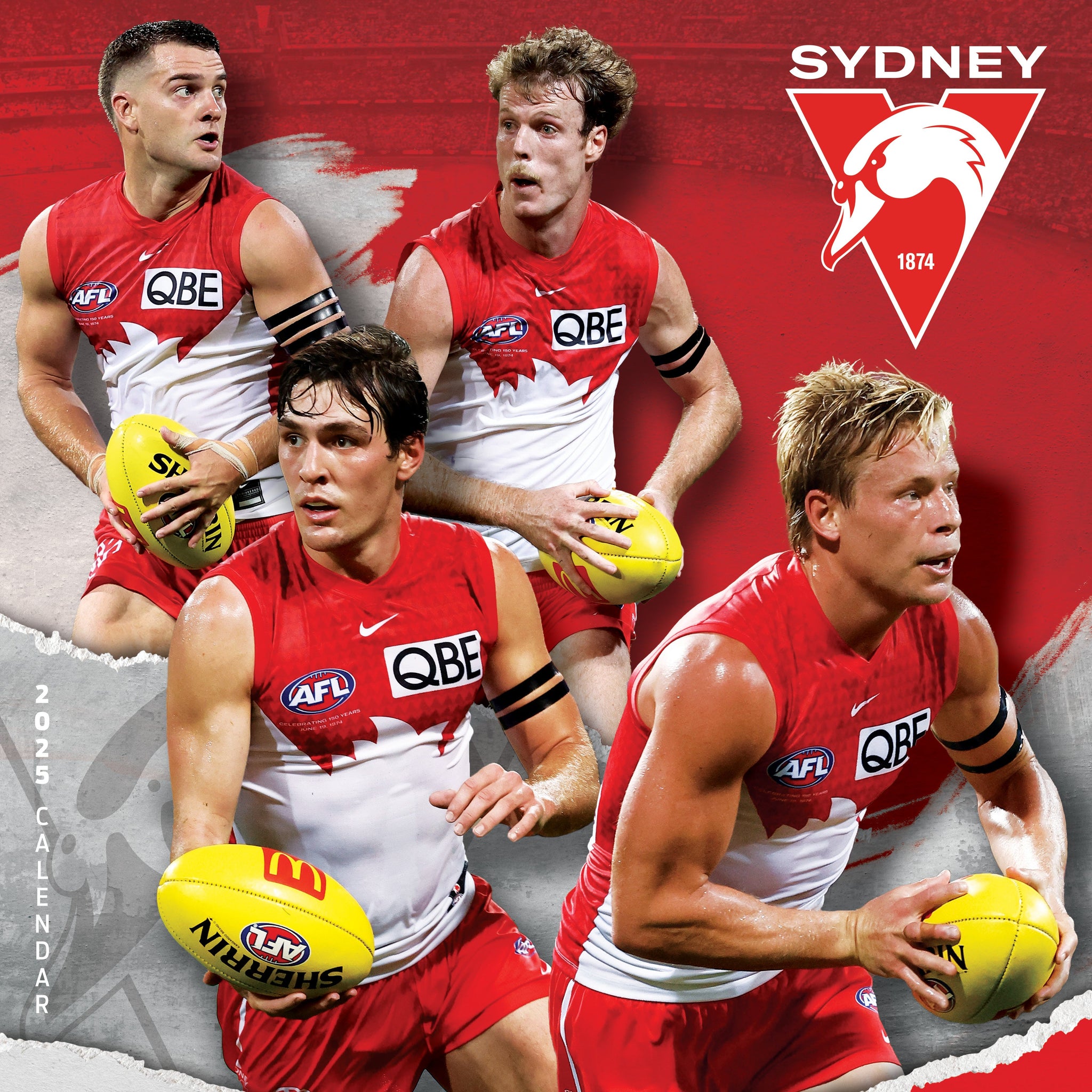 AFL Sydney Swans Calendar 2025 Cover