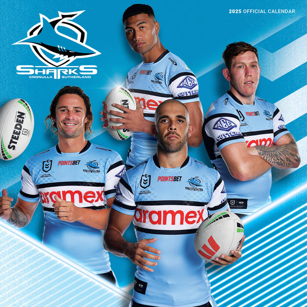 NRL Cronulla Sutherland Sharks Calendar 2025 Cover